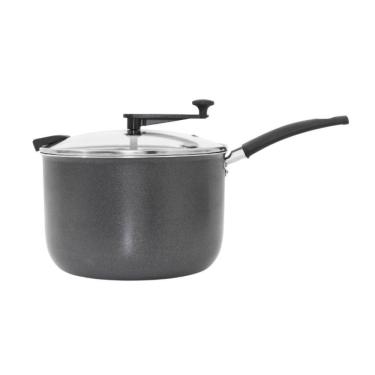 Imagem de Pipoqueira Versátil Grafite 22 cm 5,3 L em Alumínio com Tampa de Vidro Multiflon