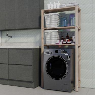 Imagem de Estante Lavanderia Design Compacto Espaço Maquina Lavar