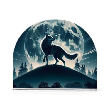 Imagem de Porta-guardanapos de acrílico Wolf Moon, porta-guardanapos para festa, dispensador de guardanapos de restaurante para guardanapos de papel de jantar