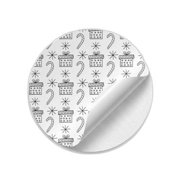 Imagem de Ladrilho Decorativo de Cerâmica Estampa Natalina com Presentes e Doces