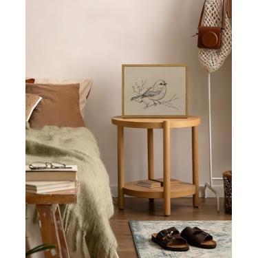 Imagem de InSimSea Arte de parede emoldurada vintage pardais em ramos impressões em tela, decoração de casa vintage, imagem de pintura emoldurada impressa, para sala de estar, estudo e sala de jantar, decoração