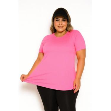 Imagem de Camiseta Feminina Dry Fit Plus Size Alta Qualidade Perfeita para Trein