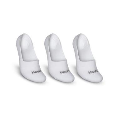 Imagem de Kit 3 Meias Hoahi Sapatilha Super Invisivel Com Silicone, Branco, Bran