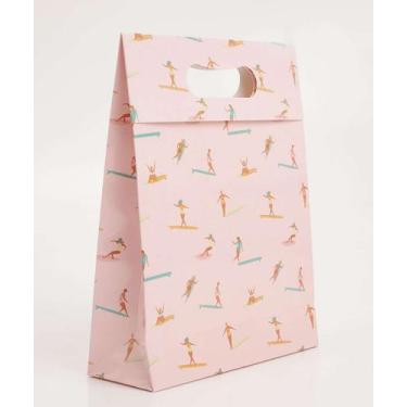 Imagem de Embalagem Presente Sacola Estampa Surf Marisa-68045, UN, Rosa
