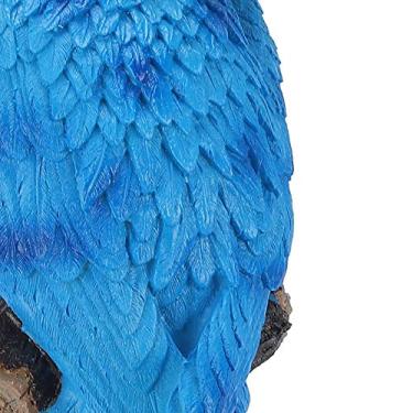 Imagem de Generic Papagaio Brinquedo Realista Escultura de Jardim Decoração de Parede para Casa Desktop Fotografia Adereços Resina Azul Esquerda 31cm (Nº 1 azul restante)
