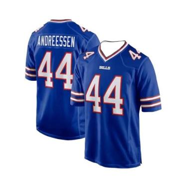 Imagem de Camisa De Futebol Americano Masculina Buffalo Bill Allen NO.10 Com Núm