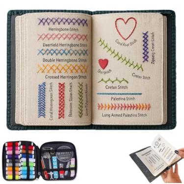 Imagem de O melhor livro de aprendizado de bordado, kit de bordado para iniciantes, kit de livros de pontos de bordado DIY com vários kits de costura, padrão 106 para entusiastas de costura DIY
