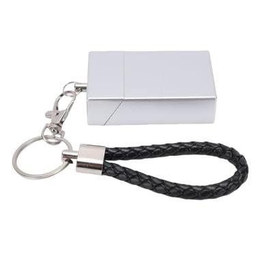 Imagem de GLOGLOW Porta-chaves Recipiente para Comprimidos, Tubo de Armazenamento de Metal para Chaveiro, Mini Recipiente Hermético de Alumínio, Estojo Portátil à Prova de água para Acampamento Ao Ar Livre, Viagens, Material de Escritório (Prata)