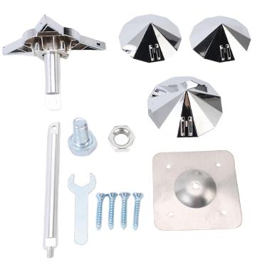 Imagem de Dispositivo reflexivo para pássaros Aço carbono premium 360 graus giratório para pássaros Dissuasor reflexivo para jardins Fazendas e linhas de energia Material Aço carbono