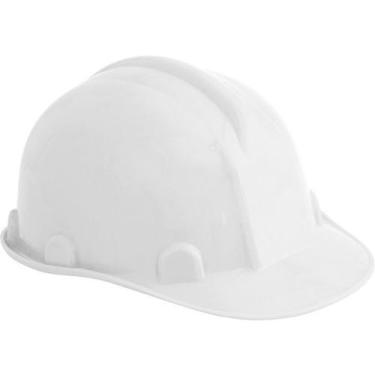 Imagem de Capacete Aba Frontal Branco Com Carneira Plastica Classe B C - Vonder