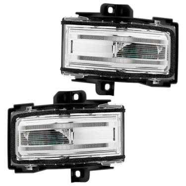 Imagem de Indicador de luzes de seta de espelho de reboque de porta adequado para Ford F150 F250 F350 F450 F550 2015-2024, substitui FL34-13B382-CA FL34-13B381-CC, lâmpadas laterais do motorista e do passageiro