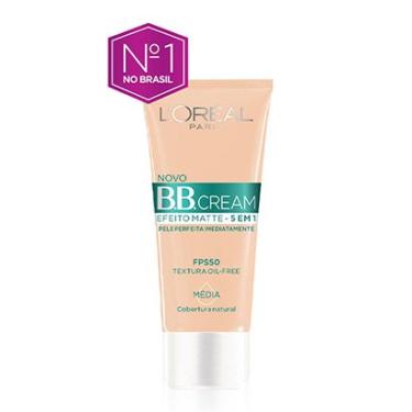 Imagem de Base Facial BB Cream L'Oréal Paris  Efeito Matte 5 em 1 FPS 50 30g - Média-Feminino
