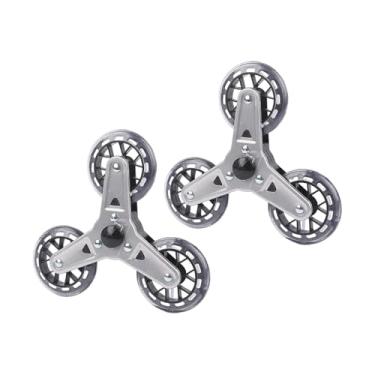 Imagem de KiBcsLic 2 Rodas de Substituição para Carrinho de Compras com Rodas para Subir Escadas - Rodízios Versáteis E com Rolamento Suave - Acessórios para Carrinho de, Claro, 23x20,5cm