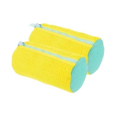 Imagem de Saco De Lavagem Para Tênis Com Zíper E Pelúcia Rica Para Máquina De La
