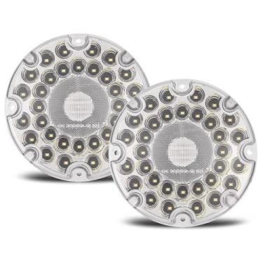 Imagem de Luzes de backup LED Partsam 7 polegadas redondas para trailer de ônibu