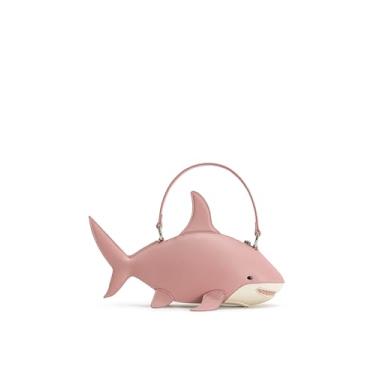 Imagem de JW PEI Bolsa feminina Nerys Faux Suede Shark Look com alça superior, rosa