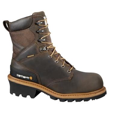 Imagem de Bota masculina Carhartt de couro composto, impermeável, 20,32 cm, CML8360, Crazy Horse Brown, 11 Wide