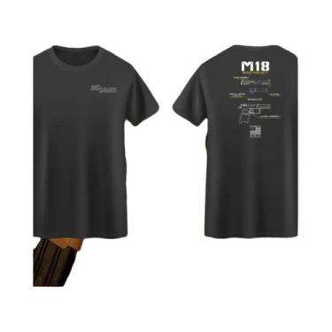 Imagem de Camiseta Tática Masculina De Gola Redonda Com Manga Curta M18 Para Tre