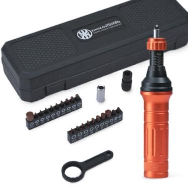 Imagem de KNINE OUTDOORS Conjunto de chaves de fenda de torque para manutenção, 19 pontas hexagonais, extensão de eixo, para ferramentas, reparo e montagem de bicicletas, laranja