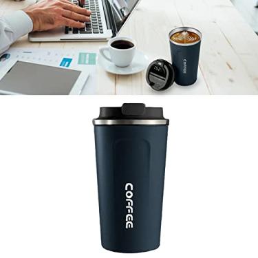 Imagem de Xícara de café com visor de temperatura inteligente, caneca de isolamento de aço inoxidável 304 com calibre maior para, viagem leve e portátil (380 ml)