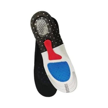 Imagem de Palmilhas Ortopédicas De Espuma De Memória Com Gel, Suporte Para Arco,