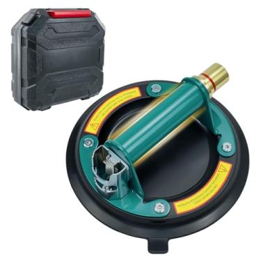 Imagem de 1 pacote com ventosas de vidro resistentes de 20 cm para levantar vidros grandes, ventosas de janela de carga máxima de 217 kg para vidro, ferramenta de ventosa industrial poderosa para levantar