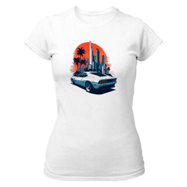 Imagem de Camiseta Baby Look Ferrari Branca Sunset, EG
