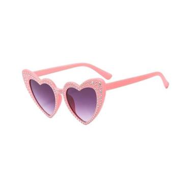 Imagem de Óculos Feminino Adulto Coração Gatinho Vintage Retrô - Hero Band, Rosa