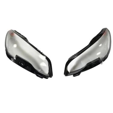 Imagem de Compatível com peugeot 4008 5008 2016 2017 2018 2019 tampa do farol do carro lente de vidro substituição transparente abajur frontal escudo automático(2 Pcs Left and Right)