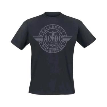 Imagem de Camiseta De Algodão Unissex Da Banda De Rock ACDC, Estampa De Verão, M