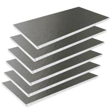 Imagem de 6 Bandejas De Aço Para Armário Estante Resistente Prateleira 90x27 Sal