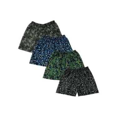 Imagem de Kit Com 5 Bermudas Tactel Estampada Plus Size - Sortida-Masculino