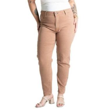 Imagem de Calça Sarja Sawary Plus Size - 281060 - marrom 54-Feminino