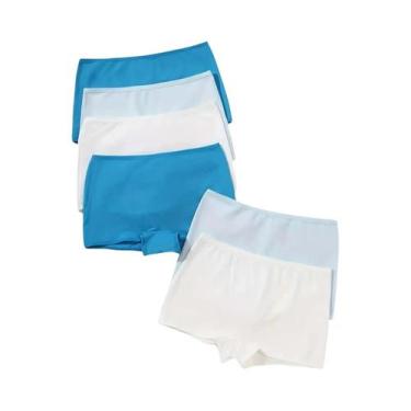 Imagem de Conjunto De 6 Cuecas De Algodão Blue Ocean Confortáveis Para Meninas, 