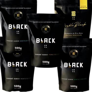 Imagem de KiT Tereré 5 Pacotes Black Erva Mate Personalizado Gourmet Premium Esc