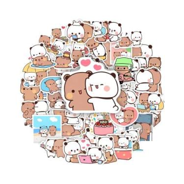 Imagem de Adesivos De Casal De Ursos Fofos 50pcs Bubu E Doodle DIY Decalque De G