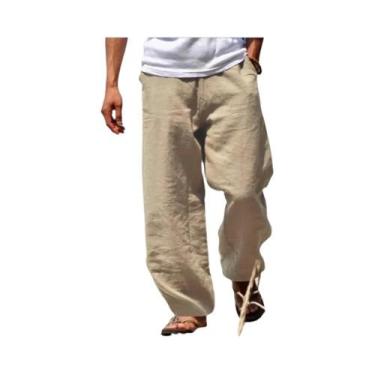 Imagem de Calças De Praia Masculinas De Verão Respiráveis, Soltas, Retas, Casuai