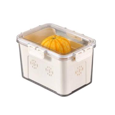 Imagem de Cesto Organizador Alimento Cozinha Caixa Armário Geladeira Armazena Ut