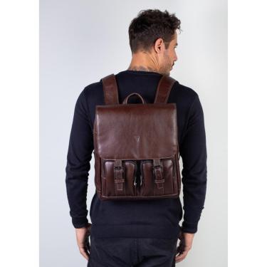 Imagem de Mochila de couro italiano masculina vintage Miguel-Masculino