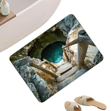 Imagem de Tapete Illusion | Tapete de veludo antiderrapante de secagem rápida, tapetes de área 3D, ilusão de ótica | para sala de estar, banheiro, cozinha, entrada, , chão, interior, exterior, escritório