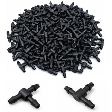 Imagem de Conexão Tee Irrigação 4x7mm Microtubo Jardim Horta - Kit com 30 Peças 
