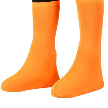 Imagem de Capas de sapato para chuva, protetores de botas elásticas reutilizáveis, capas impermeáveis para sapatos de chuva - para atividades ao ar livre, ciclismo, caminhada, trabalho, Laranja, Refer to