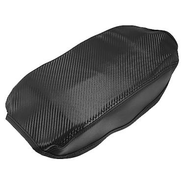 Imagem de A ABSOPRO Capa de apoio de braço para console central de carro 41,5 x 18,5 cm Capa protetora do console central para Toyota Camry 2007-2011 couro sintético padrão de fibra de carbono preto