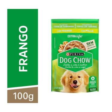 Imagem de Ração Úmida Dog Chow Sachê para Cães Filhotes sabor Frango 100g