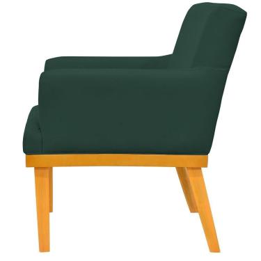 Imagem de Kit 04 Poltronas Beatriz W01 Suede Verde Musgo