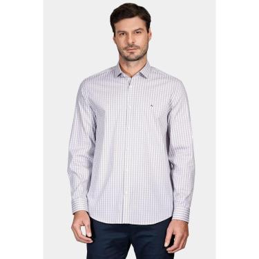 Imagem de Camisa Aramis Regular Manga Longa Quadriculada Cinza-Masculino