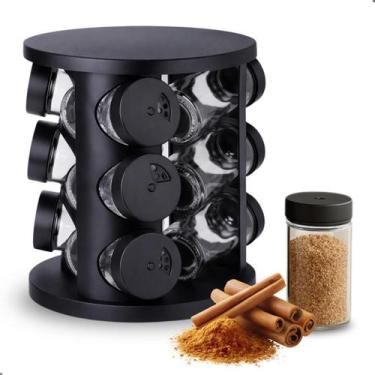 Imagem de Porta condimentos tempero giratorio 10 peças - Thika
