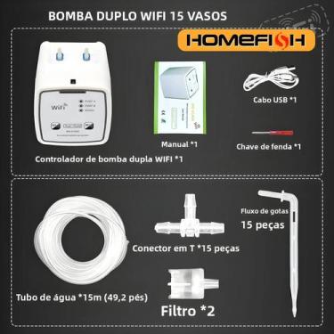 Imagem de Sistema De Irrigação Automática Por Gotejamento WiFi Inteligente Com D