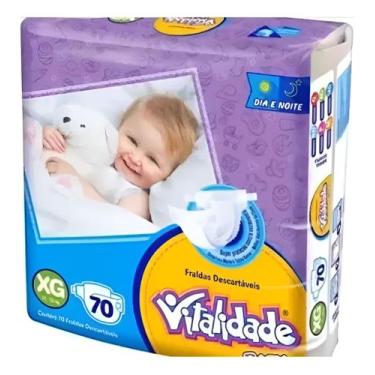 Imagem de Fralda Infantil Vitalidade Baby 100 Un, Recém-nascido (RN)