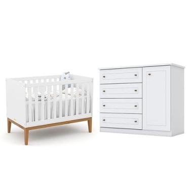 Imagem de Berço Americano Unique Branco Soft Eco Wood - Matic e Cômoda Infantil 